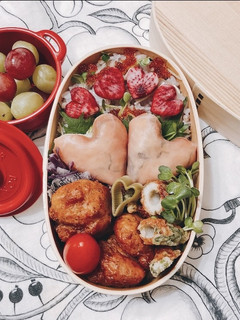 お弁当に♡ハートの生ハムポテサラ-レシピのメイン写真