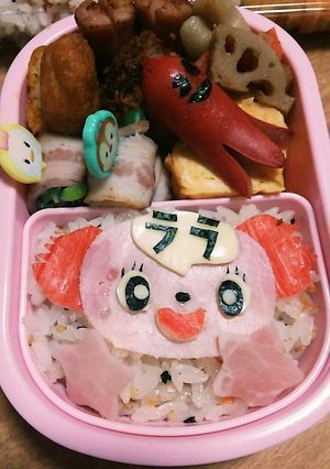 今日のキャラ弁2/6(モーリーララちゃん-レシピのメイン写真