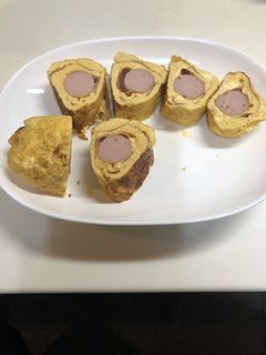 ソーセージマヨで美味しいふわふわ卵焼き巻-レシピのメイン写真