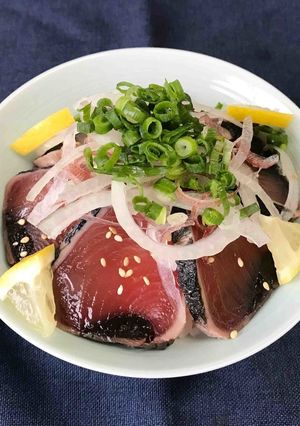 鰹のたたき丼(ポン酢、すし酢)-レシピのメイン写真