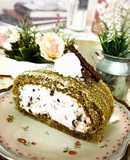 ★*ﾟ抹茶ロールケーキ小豆クリーム★*ﾟ