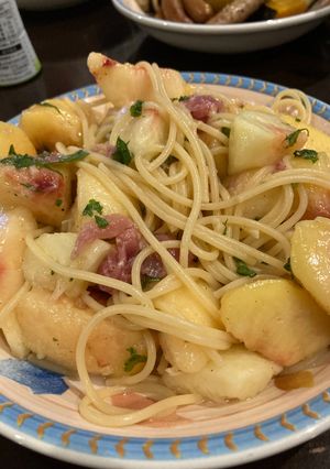 夏の風物詩　桃の絶品パスタ-レシピのメイン写真