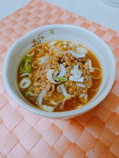 サッポロ一番しょうゆ味で納豆おじや風-レシピのメイン写真