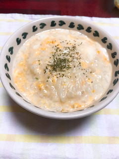 とんこつラーメンスープでリゾット-レシピのメイン写真