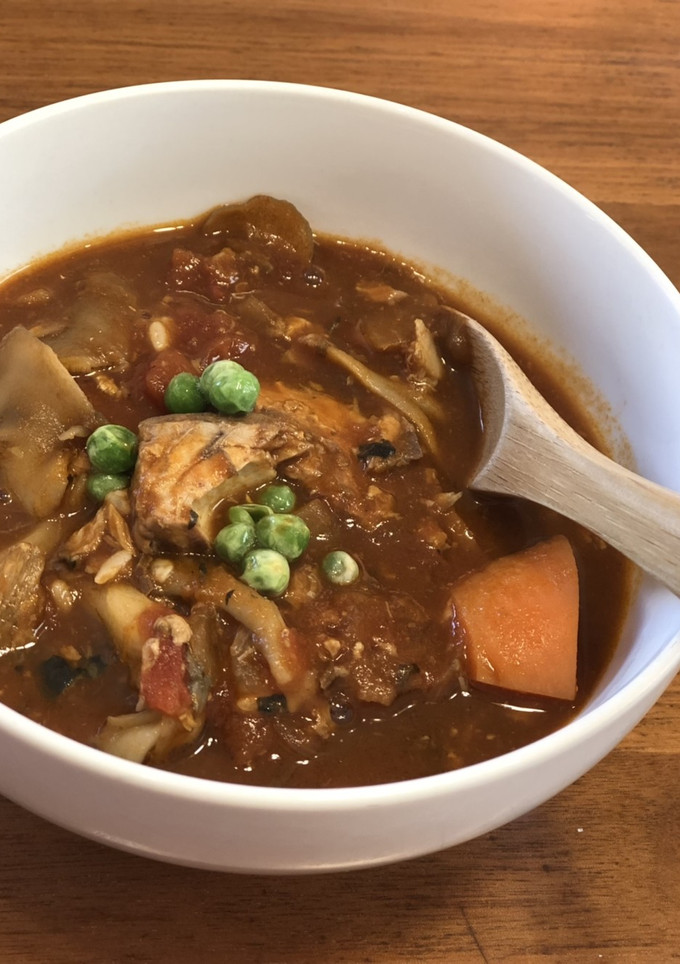 サバ水煮缶とトマト缶のスープ-レシピのメイン写真
