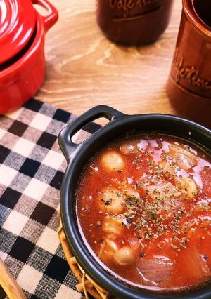 ポリ袋湯煎で簡単♥️トマトスープ-レシピのメイン写真