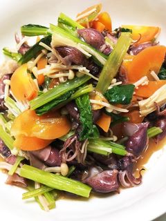 小松菜とホタルイカの炒め煮-レシピのメイン写真