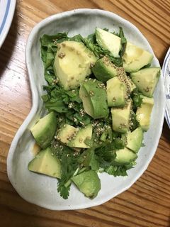 アボカド春菊のチョレギサラダ-レシピのメイン写真