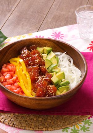 マグロのカラフルポキ丼-レシピのメイン写真