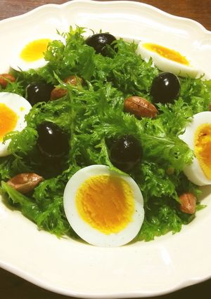 わさび菜と卵のサラダ-レシピのメイン写真