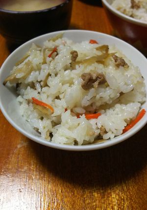 ごぼうたっぷり！お手軽混ぜご飯-レシピのメイン写真