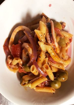 イカとオリーブのパスタ-レシピのメイン写真