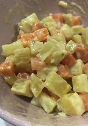 幼児食の副菜にんじんとさつまいもサラダ-レシピのメイン写真