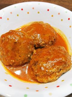 旦那も子供も喜ぶ☆簡単!煮込みハンバーグ-レシピのメイン写真