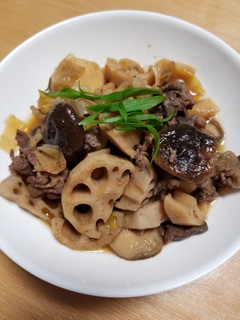 グルラボで簡単レンコンと牛肉の煮物-レシピのメイン写真