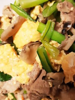 青菜と豚肉のたまご炒め-レシピのメイン写真