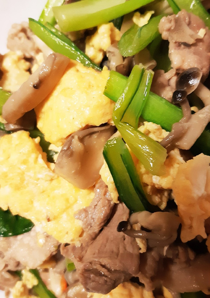 青菜と豚肉のたまご炒め-レシピのメイン写真