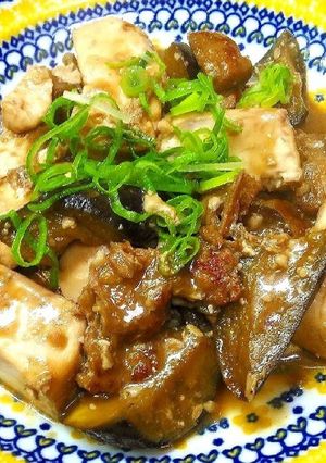 分量簡単★茄子と豆腐の味噌煮込み炒め-レシピのメイン写真