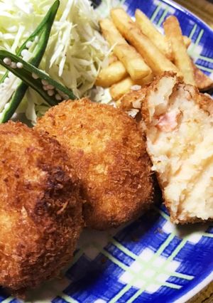 切り身1つで♪簡単！鮭コロッケ(^^)-レシピのメイン写真