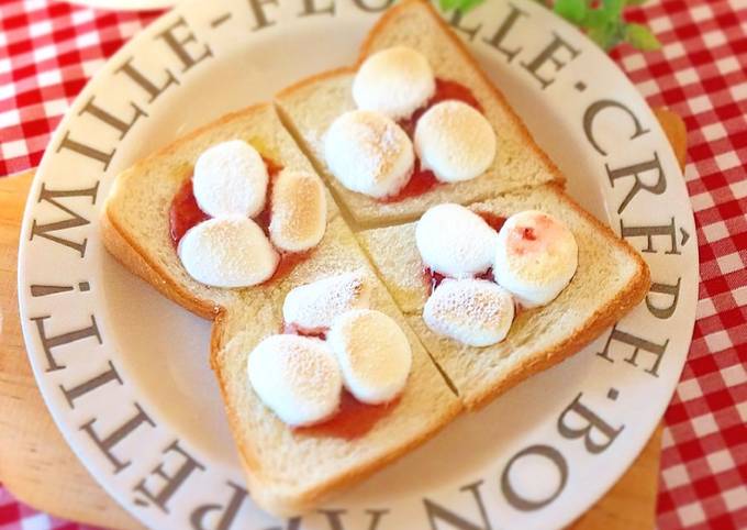 レジンくまちゃん クマトースト苺ジャム レジンくまちゃん クマトースト苺ジャム