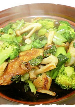 スズキと冬野菜のソテー　醤油風味-レシピのメイン写真