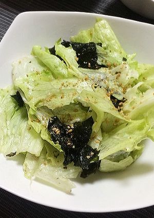 混ぜるだけ♪「レタス海苔サラダ」-レシピのメイン写真