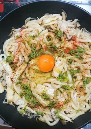 夜食にヘルシーな？焼きうどん(^ー^)-レシピのメイン写真
