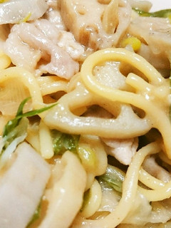 レンコンとネギの和風パスタ-レシピのメイン写真