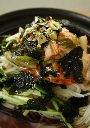 わかめキムチピリ辛そうめん-レシピのメイン写真