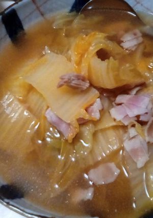 オレンジ白菜とベーコンのほっこり煮　改訂-レシピのメイン写真