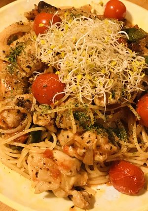 トマト缶で作る☆鶏肉のトマトソースパスタ-レシピのメイン写真