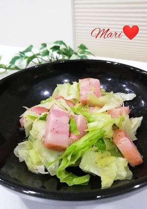 キャベツとベーコンのレンチンおつまみ-レシピのメイン写真