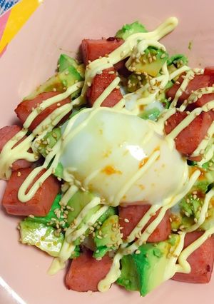 *照り焼き味!アボカドスパム丼*-レシピのメイン写真