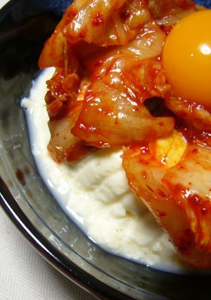 居酒屋メニューお酒のあてにキムチ豆腐　-レシピのメイン写真