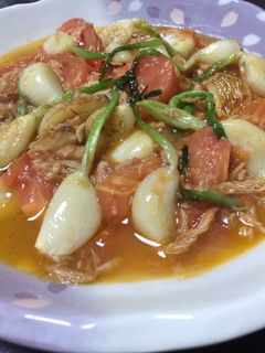 発芽にんにくとトマトとツナのさっぱり炒め-レシピのメイン写真