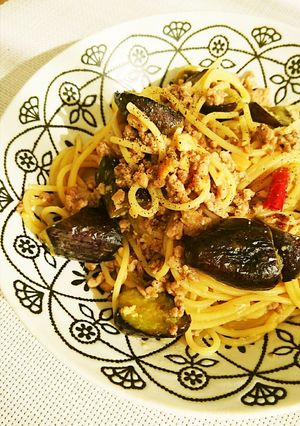 和風が最高♪ナスとひき肉の味噌ボロネーズ-レシピのメイン写真