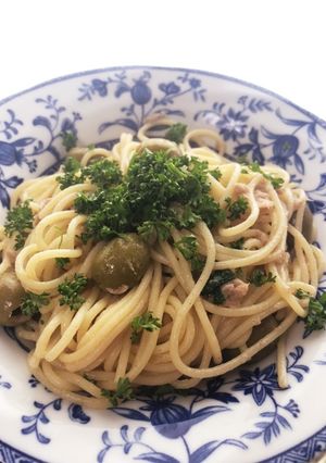 簡単！ツナオリーブパスタ！たっぷりパセリ-レシピのメイン写真