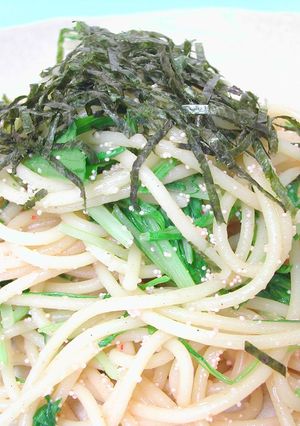 たらこと水菜のスパゲティ-レシピのメイン写真
