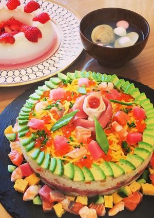 雛祭り♡子供喜ぶ可愛いちらし寿司ケーキ-レシピのメイン写真
