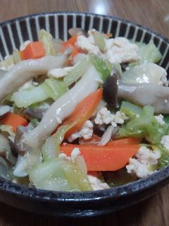鶏そぼろと具沢山野菜の旨だし炒め煮-レシピのメイン写真