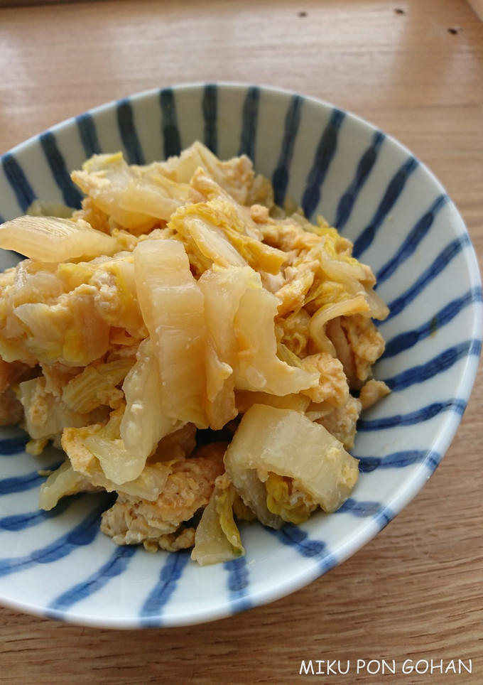 白菜と油揚げの卵とじ　味付けかんたん！-レシピのメイン写真