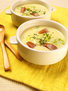 ウインナーと白菜の豆乳チーズスープ-レシピのメイン写真