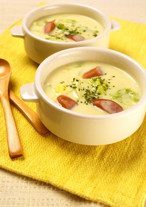 ウインナーと白菜の豆乳チーズスープ-レシピのメイン写真