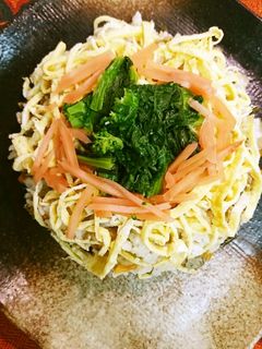 菜の花✿のせてちらし混ぜご飯-レシピのメイン写真