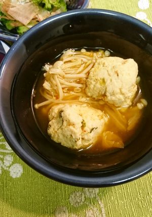 えのきたっぷりキムチ鶏団子スープ-レシピのメイン写真