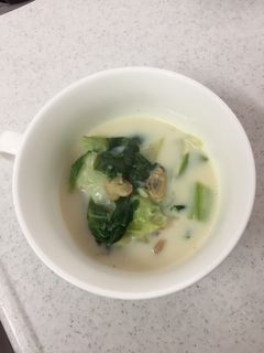 青梗菜とシーフードミックスのスープ-レシピのメイン写真