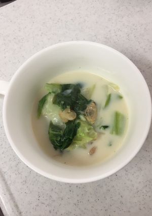 青梗菜とシーフードミックスのスープ-レシピのメイン写真
