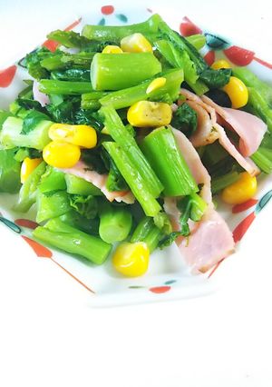 なばなとベーコンの簡単炒め-レシピのメイン写真