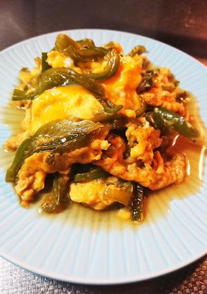 材料は2つ☆ピーマンの卵とじ-レシピのメイン写真