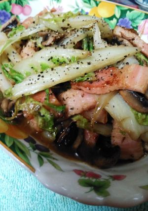 干し白菜とマッシュルームでパスタ風-レシピのメイン写真